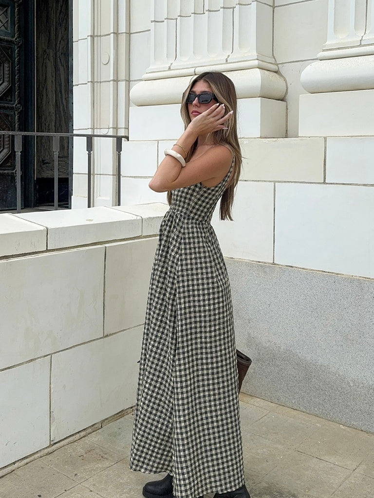 Montana Gingham Maxi Dress