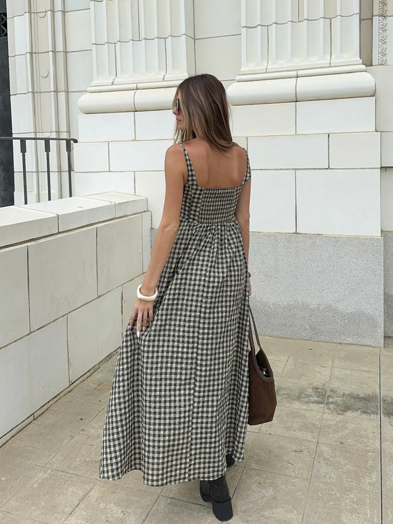 Montana Gingham Maxi Dress