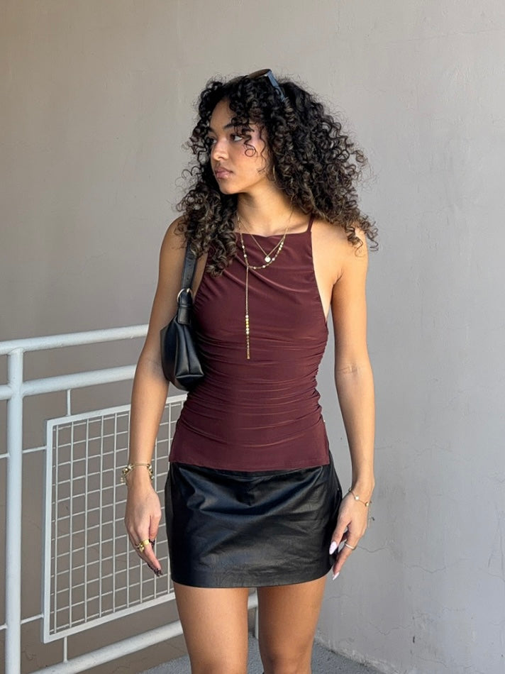 Nikita Tank in Chocolate