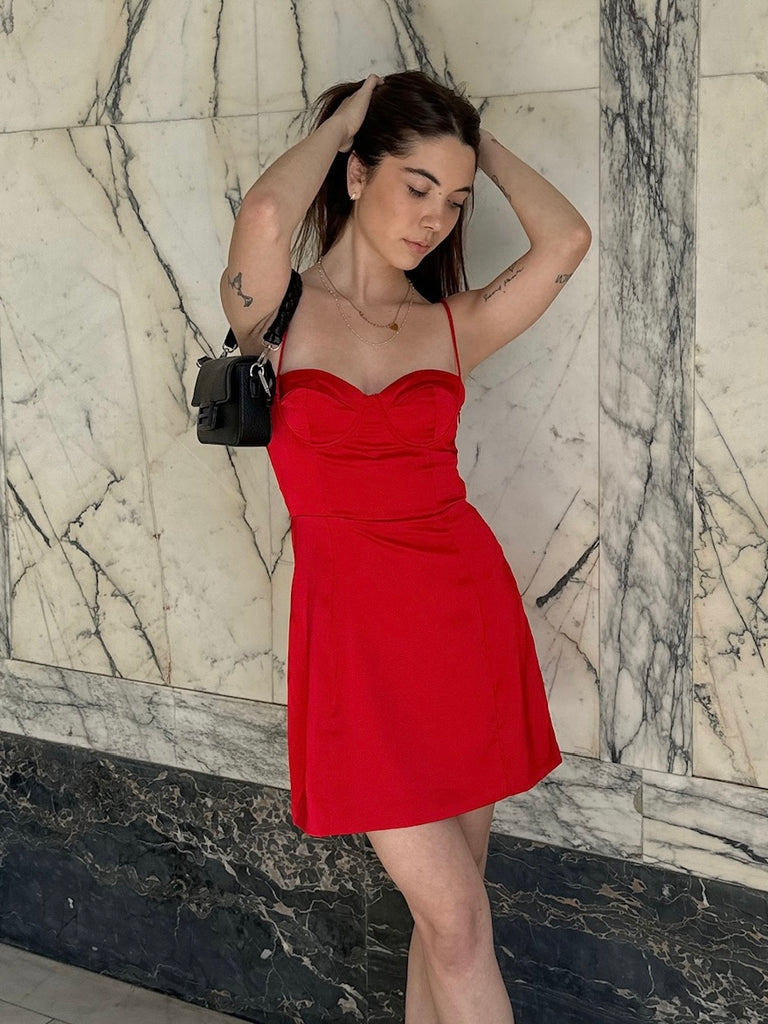 Love Struck Mini Dress in Red