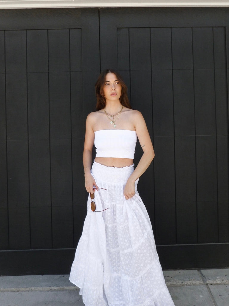 Charlise Eyelet Maxi Skirt