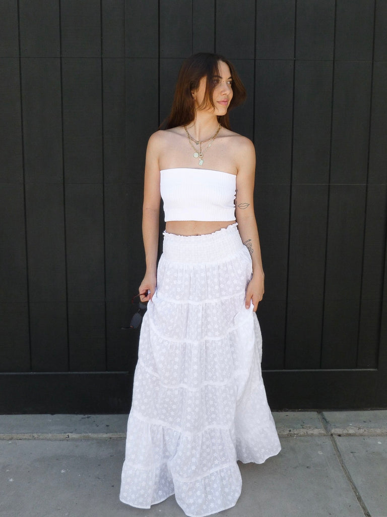 Charlise Eyelet Maxi Skirt