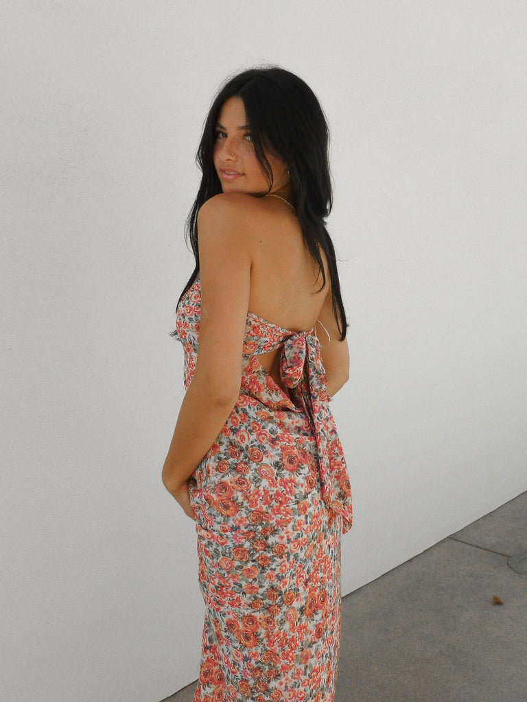 Ramblin' Rose Strapless Maxi Dress