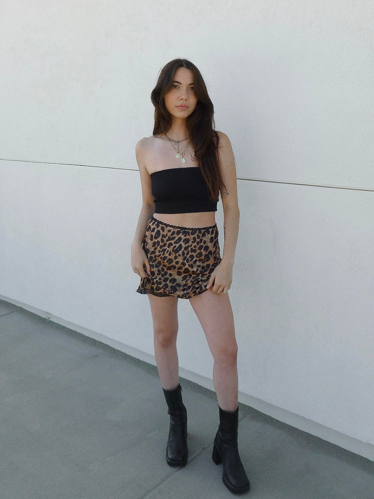 Leah Mini Skirt in Leopard