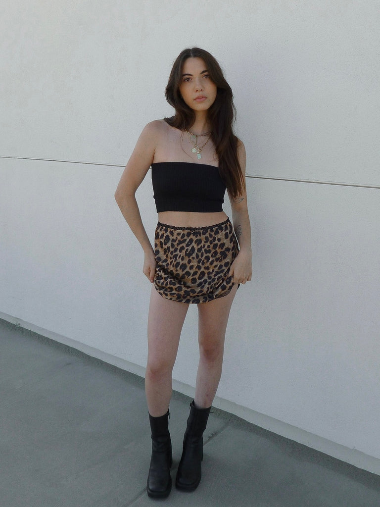 Leah Mini Skirt in Leopard