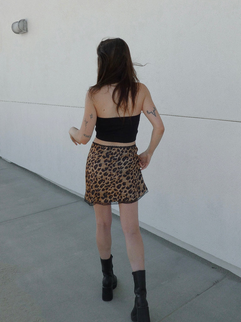 Leah Mini Skirt in Leopard