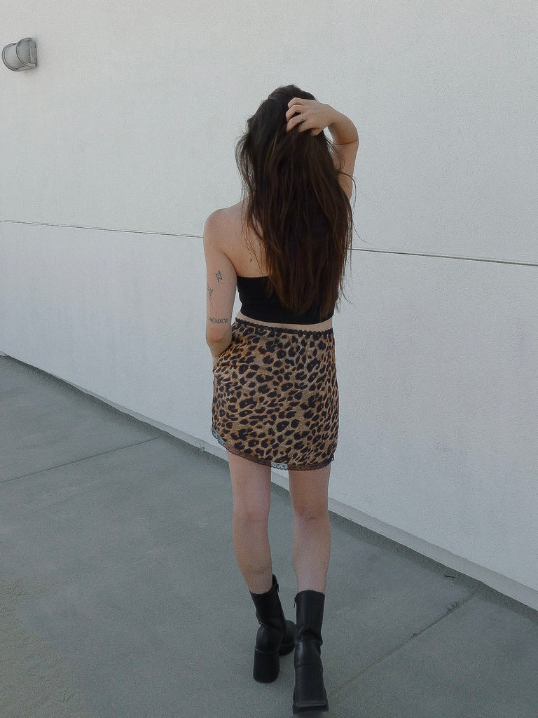 Leah Mini Skirt in Leopard