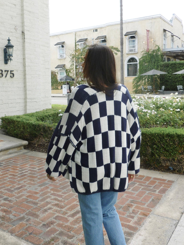 Checkmate Cardigan in Navy