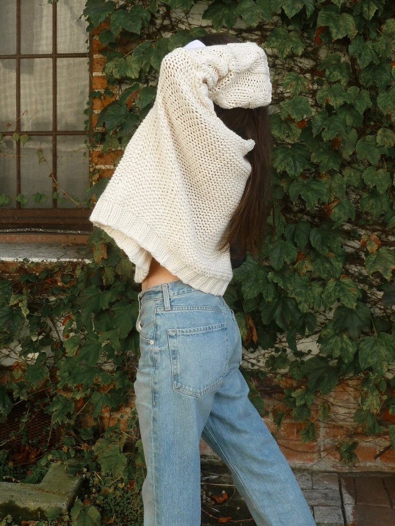 Hennsington Cable Knit Sweater in Ivory