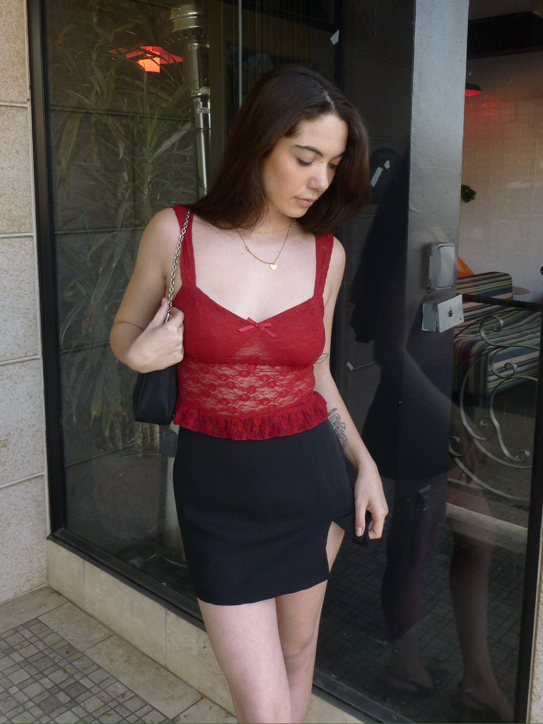 Scarlet Lace Top