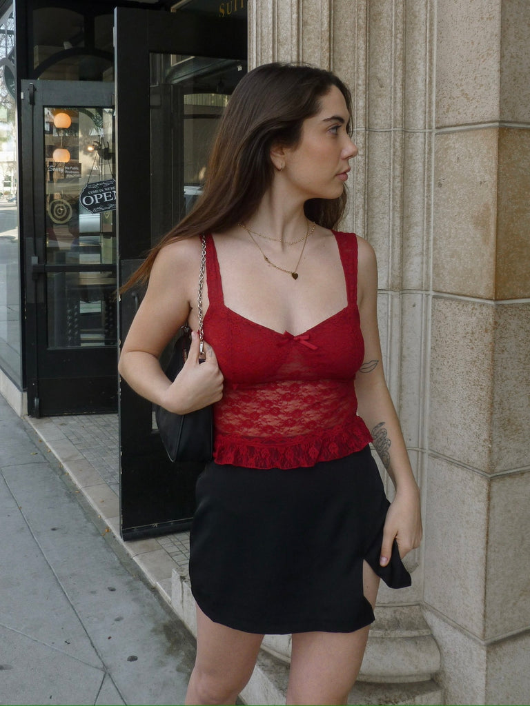 Scarlet Lace Top