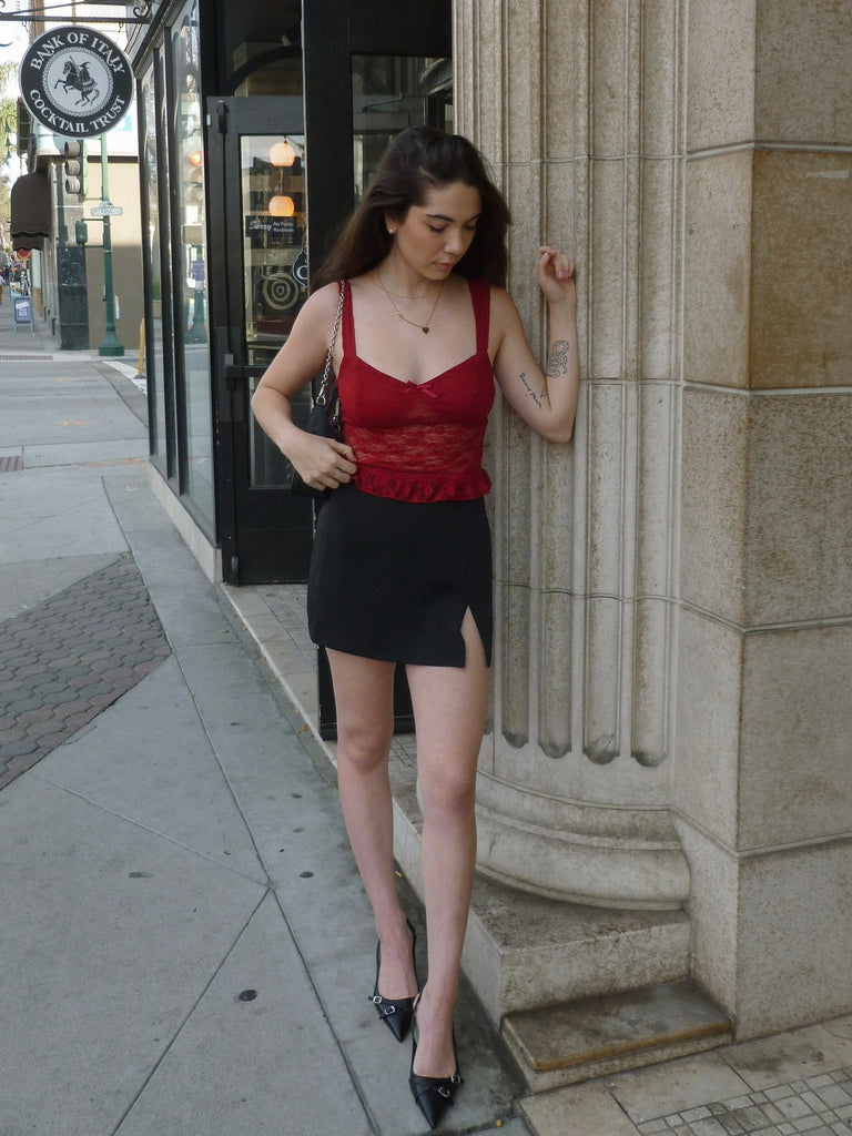 Scarlet Lace Top