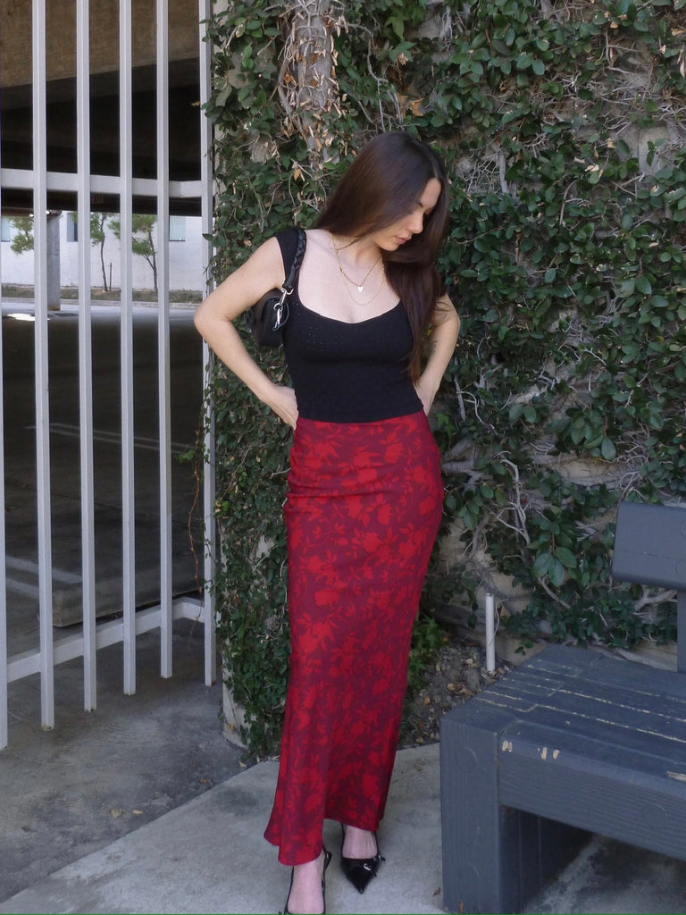 Scarlet Rose Maxi Skirt