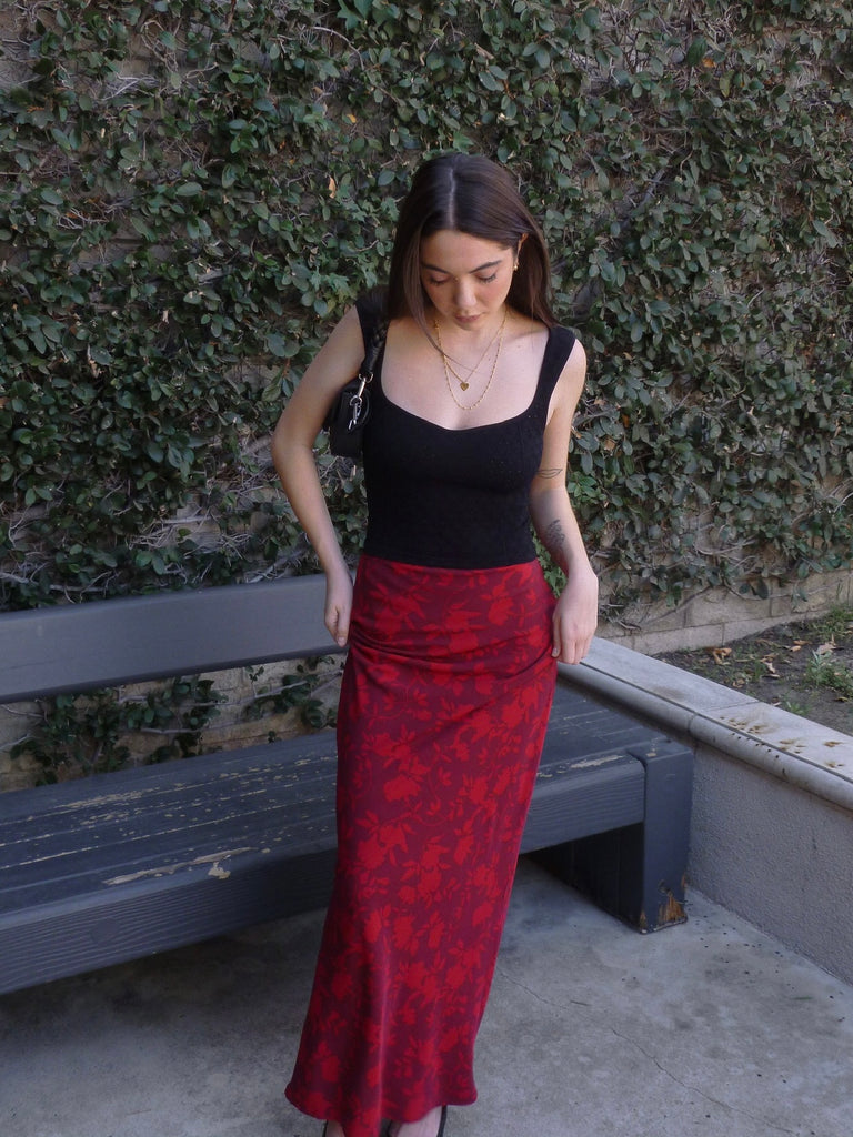 Scarlet Rose Maxi Skirt