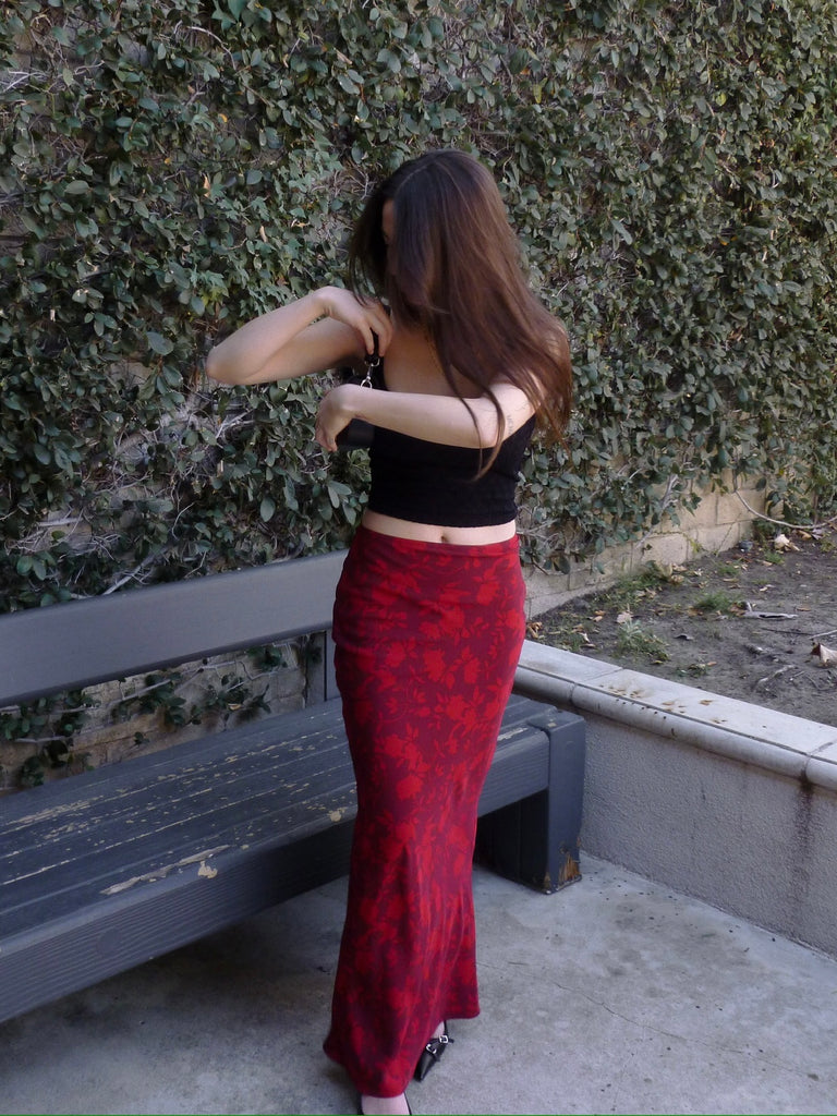 Scarlet Rose Maxi Skirt