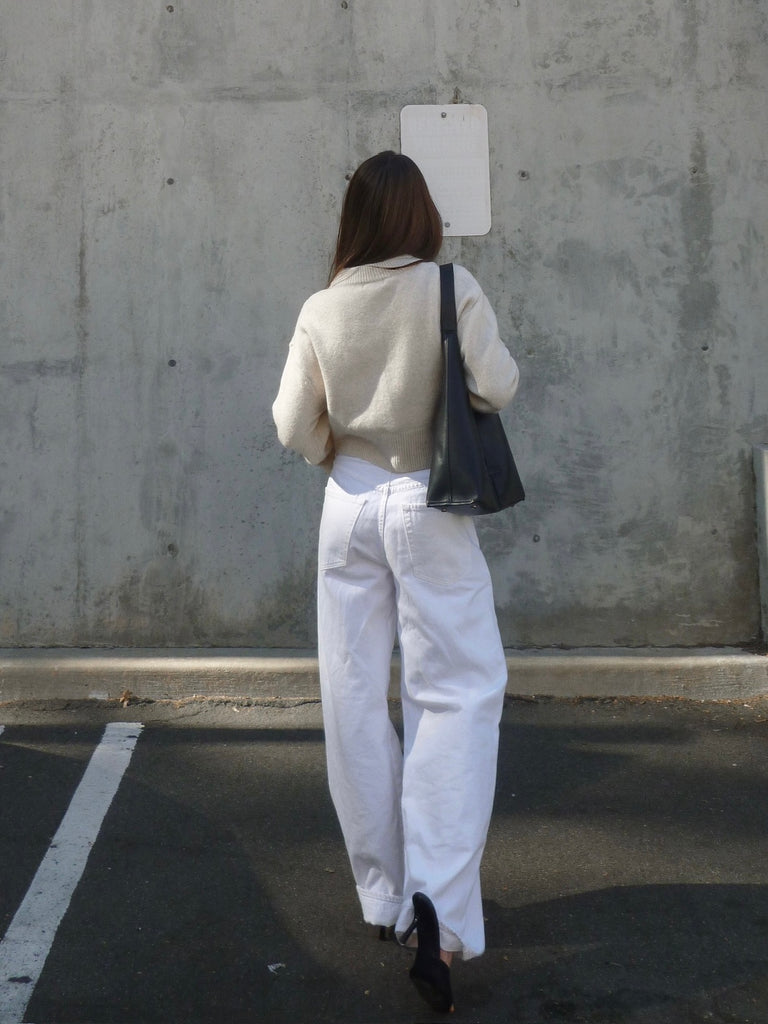 Myrtle Button Down Cardigan in Oat