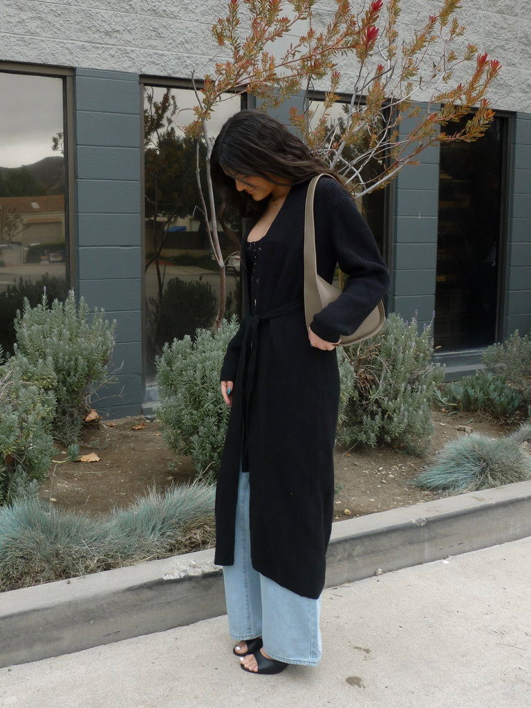 Oakmont Long Cardigan in Black