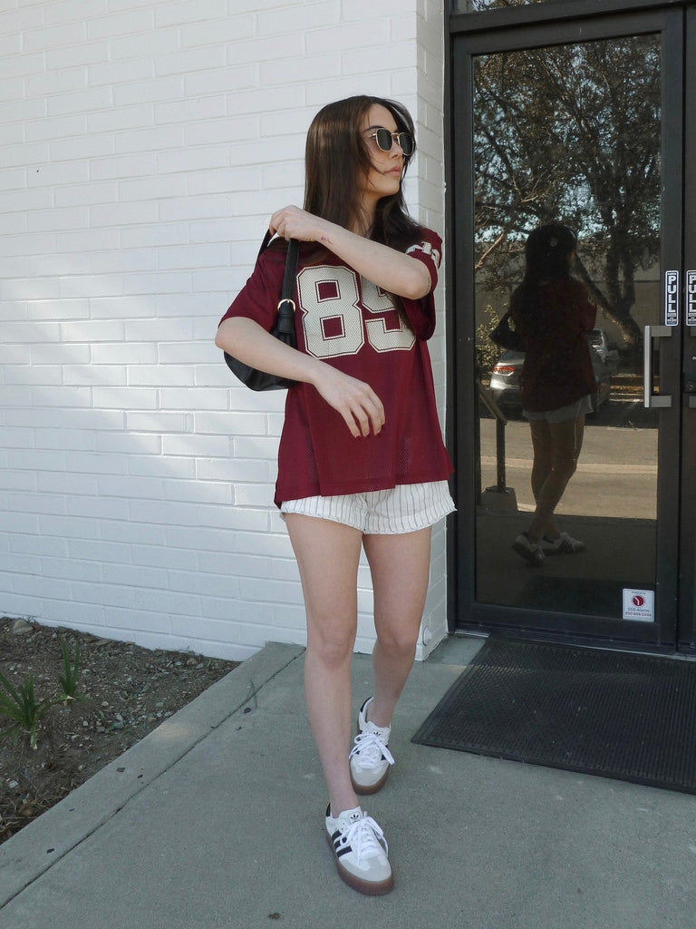 Athlete Tee in Burgundy