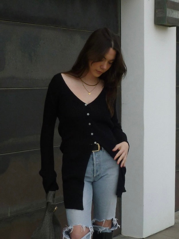 Donya Button Down in Black