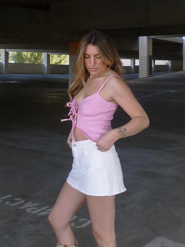 Pink Sugar Tie Top