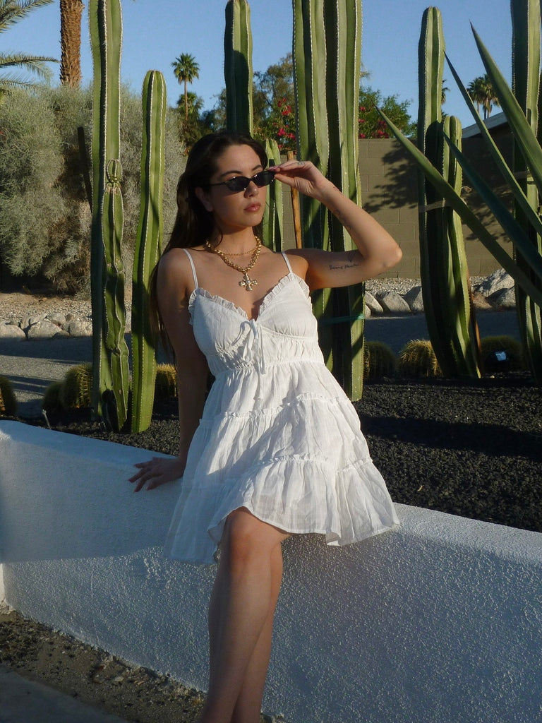 Evie Sun Dress in White