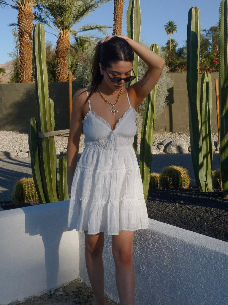 Evie Sun Dress in White