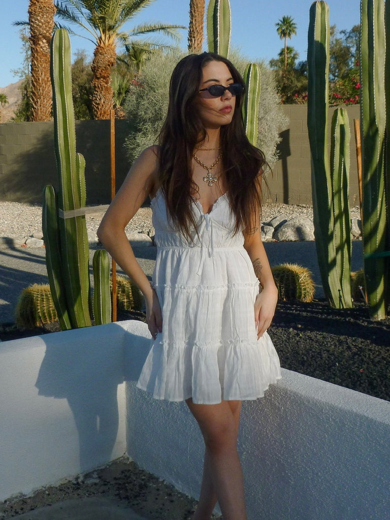 Evie Sun Dress in White
