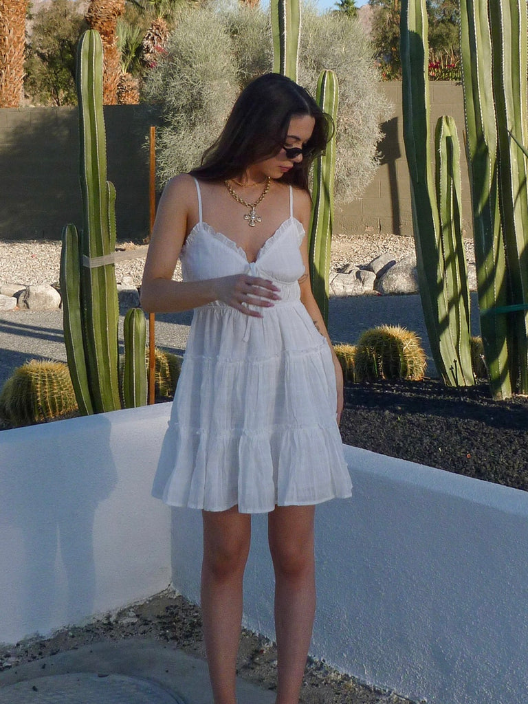 Evie Sun Dress in White
