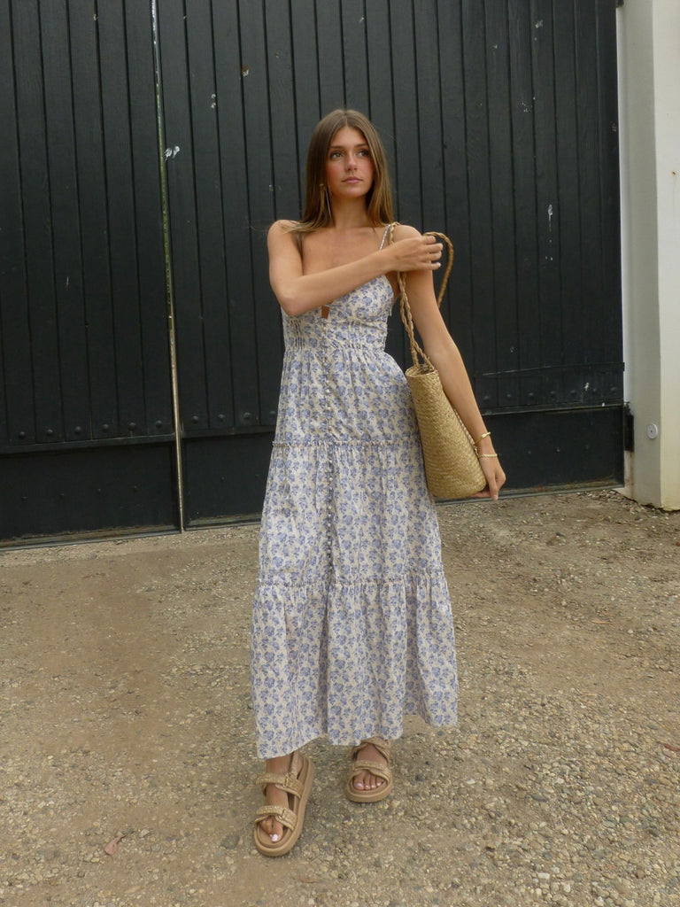 Perfect Day Floral Print Maxi Dress