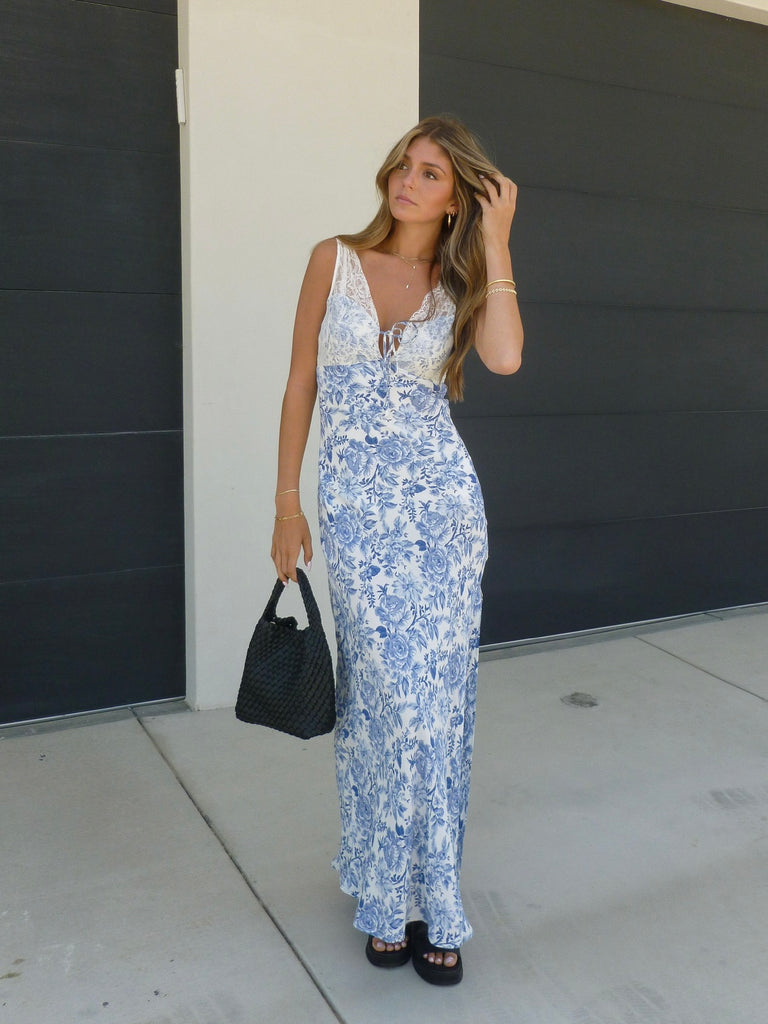 Love Story Maxi Dress in Blue