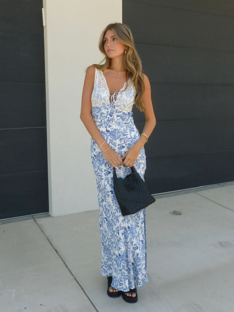 Love Story Maxi Dress in Blue
