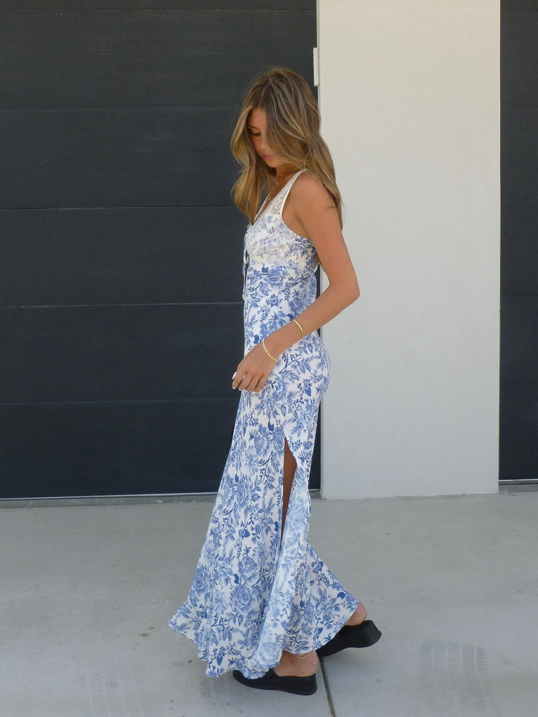 Love Story Maxi Dress in Blue