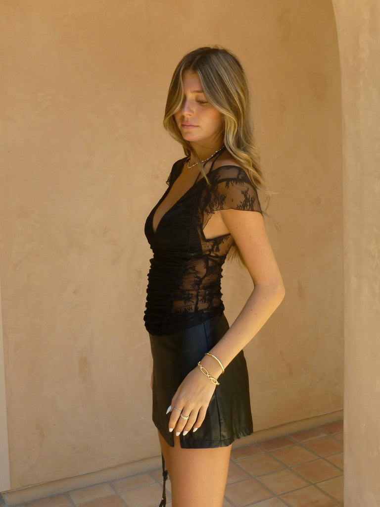 Lacey in Love Cami in Black by FREE PEOPLE