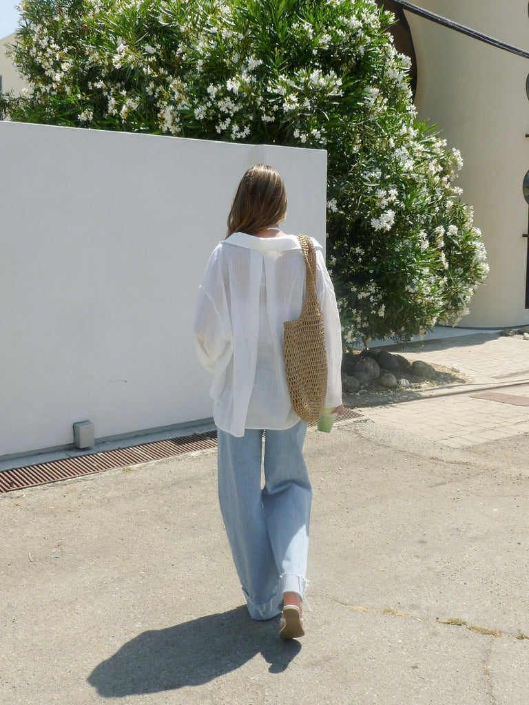 Pierce Button Down in White