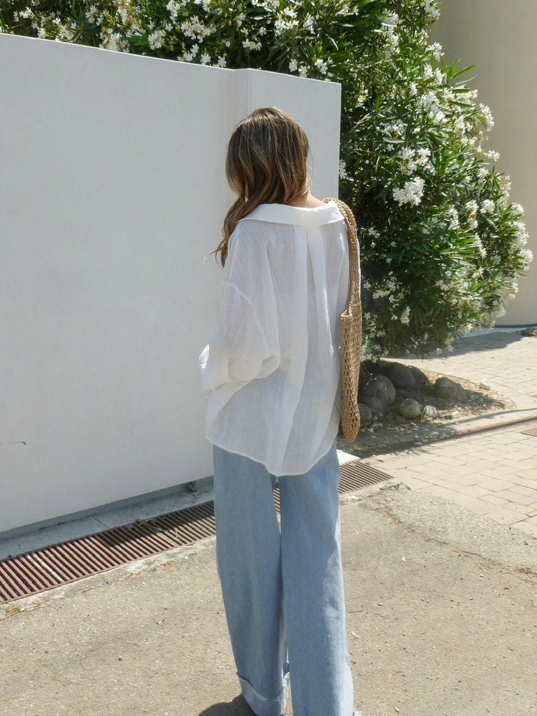 Pierce Button Down in White