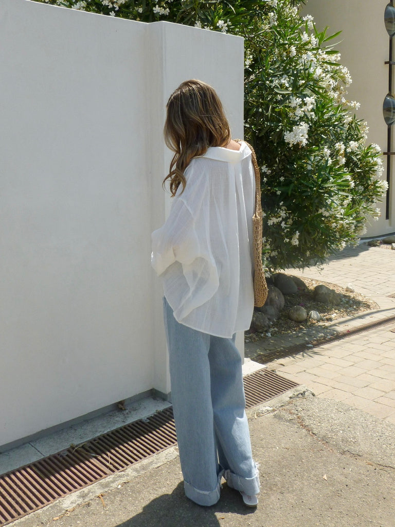 Pierce Button Down in White
