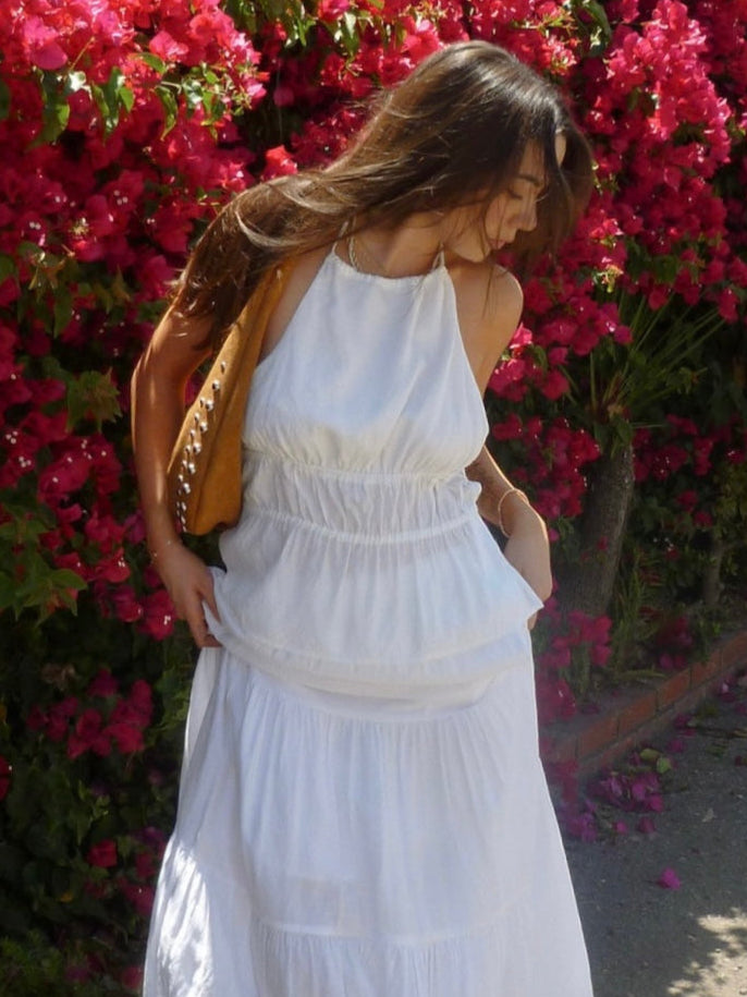 Tuscany Halter Top in White