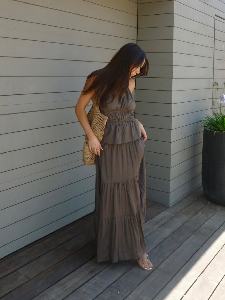 Tuscany Maxi Skirt in Espresso