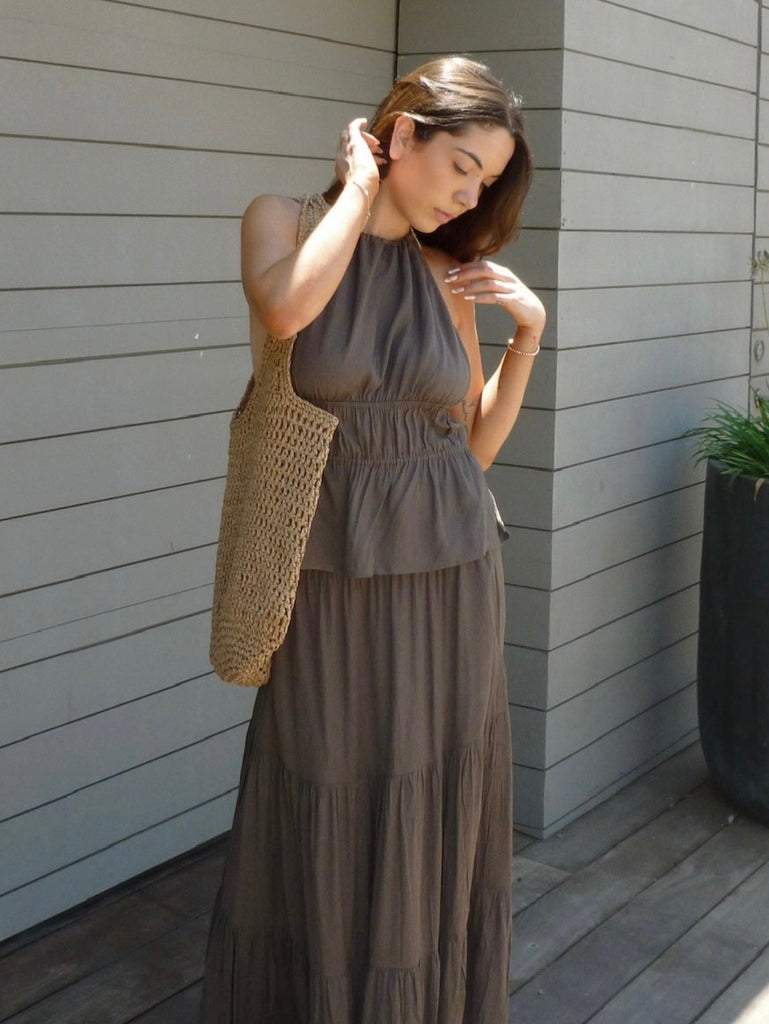 Tuscany Halter Top in Espresso