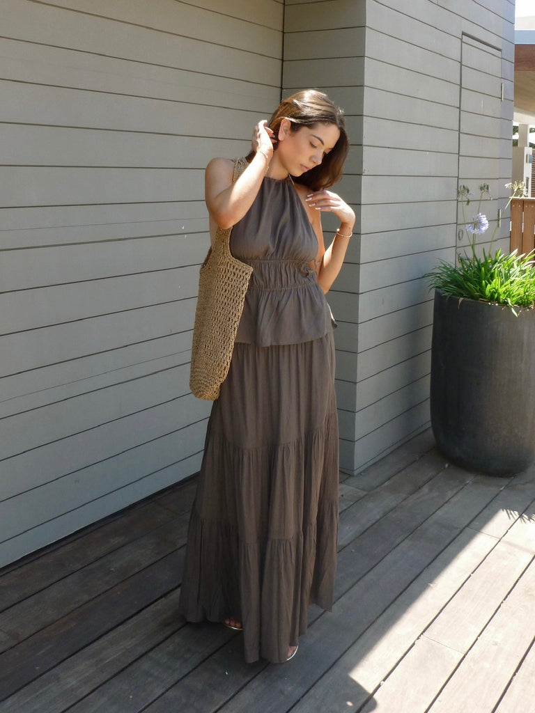 Tuscany Maxi Skirt in Espresso