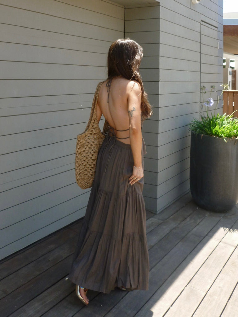 Tuscany Halter Top in Espresso
