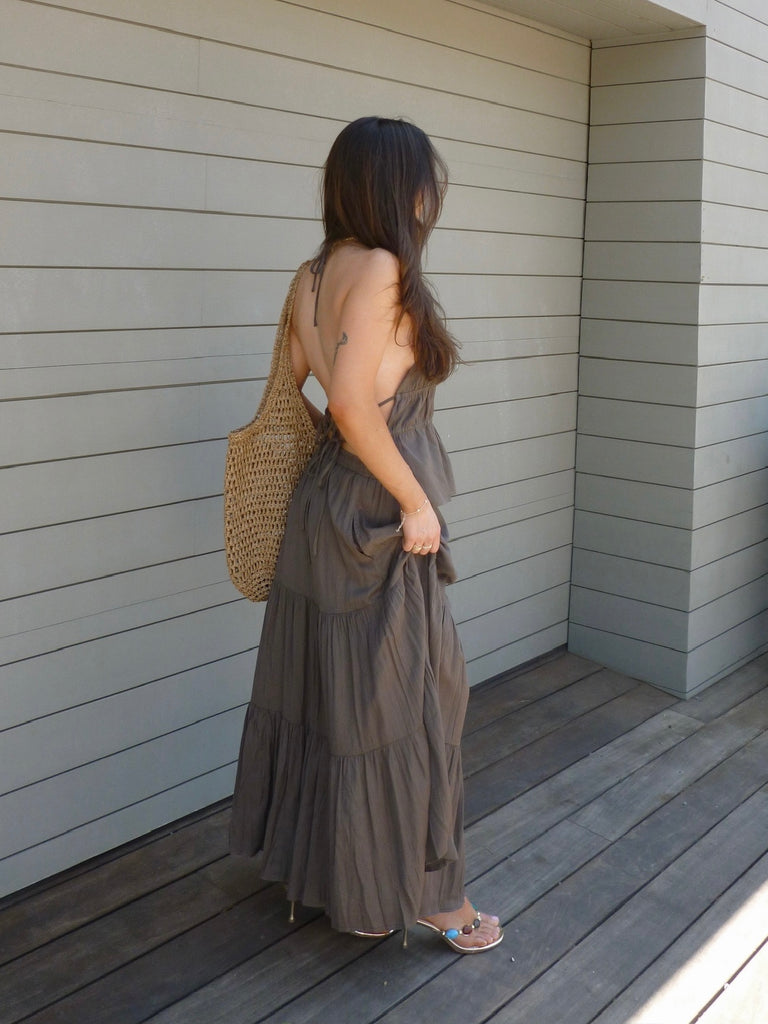 Tuscany Maxi Skirt in Espresso