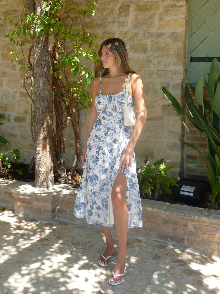 Glenda Floral Print Midi Dress