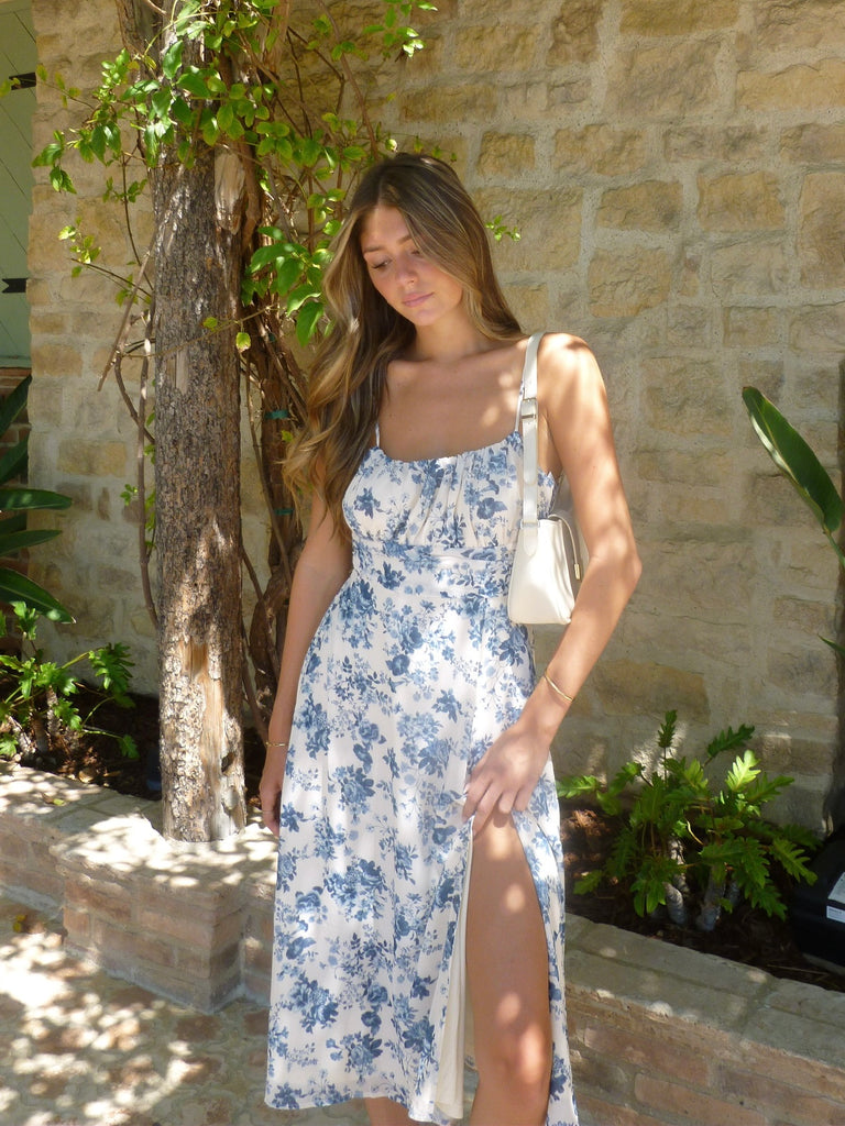 Glenda Floral Print Midi Dress