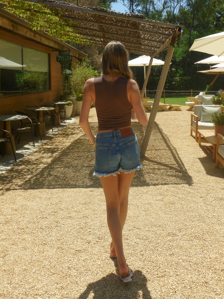 Teryn Square Neck Top in Espresso