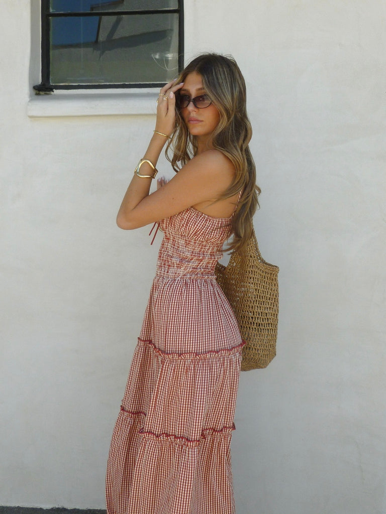 Darlin' Gingham Maxi Dress