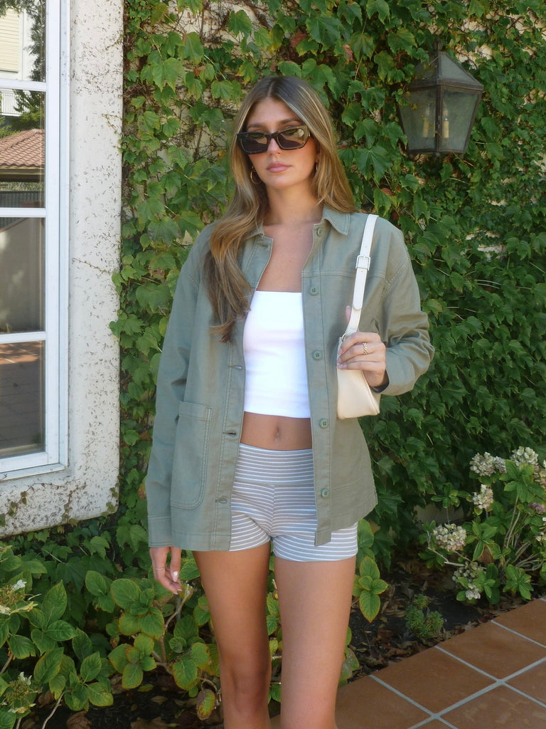 On The Road Twill Jacket in Hunter Green by Z SUPPLY