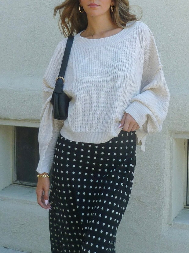 Monte Knit Sweater in Natural