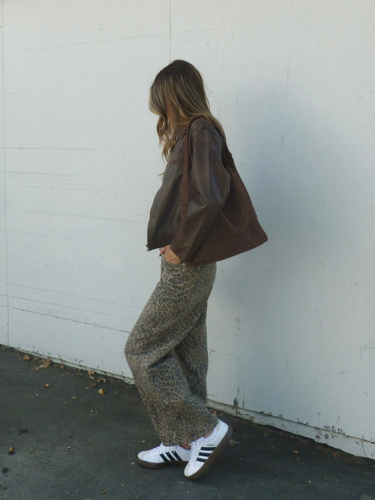 Marli Denim Leopard Pant in Desert Tan by Z SUPPLY