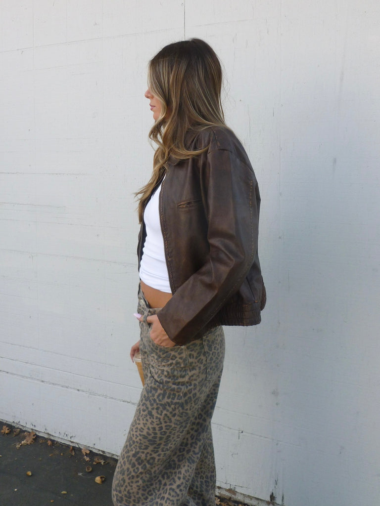 Marli Denim Leopard Pant in Desert Tan by Z SUPPLY
